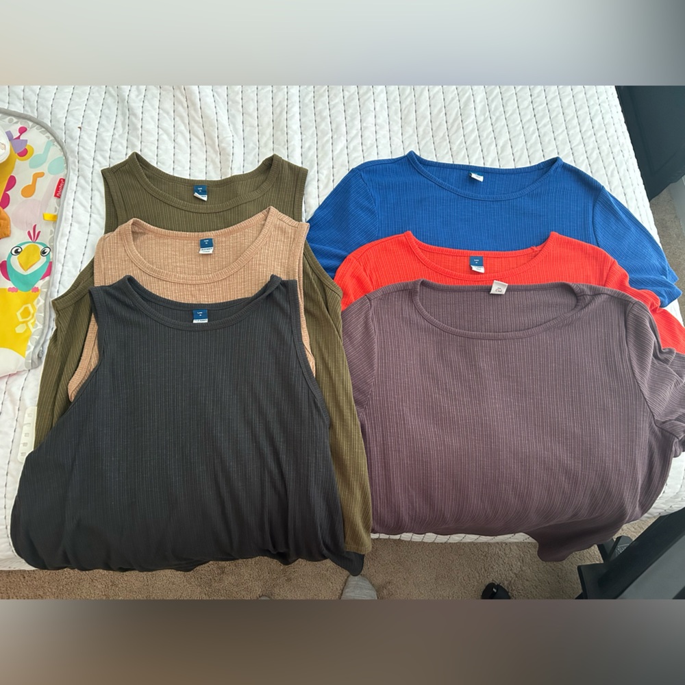 Bundle of Old Navy Luxe ribbed Tops